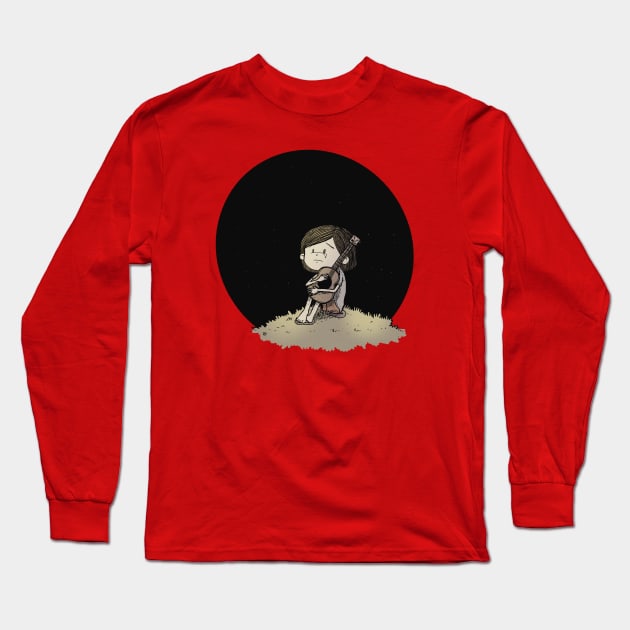 Lonely Night Long Sleeve T-Shirt by NinoBalitaIllustration